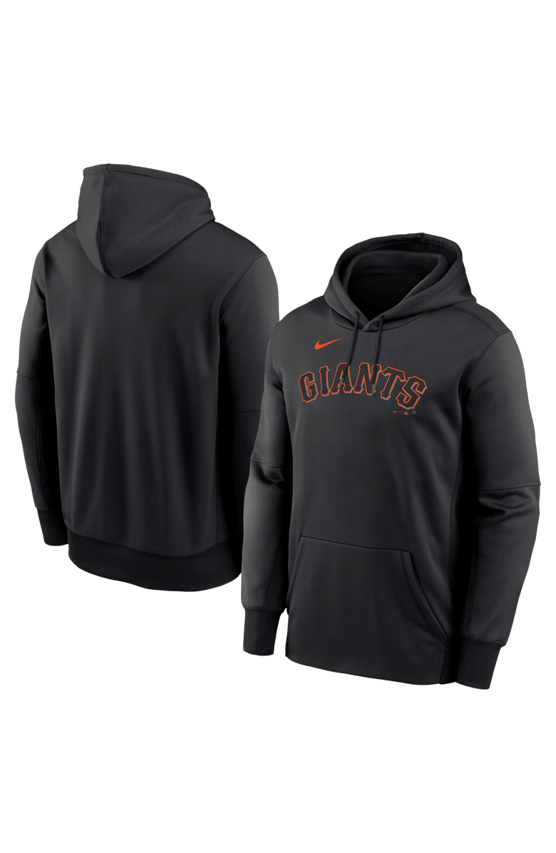 Nike Men's Nike Black San Francisco Giants Primary Wordmark Therma Hoodie, Main, color, Black