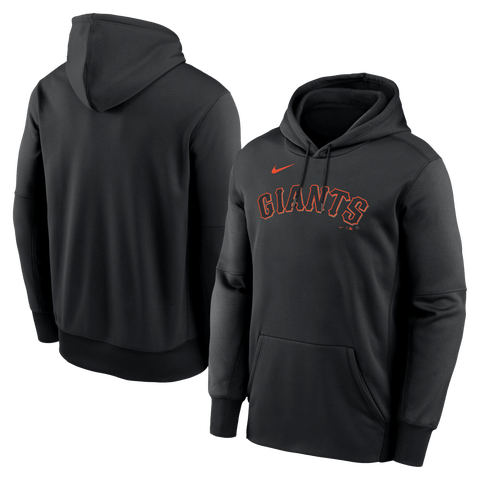 Men's Nike Black San Francisco Giants Primary Wordmark Therma Hoodie
