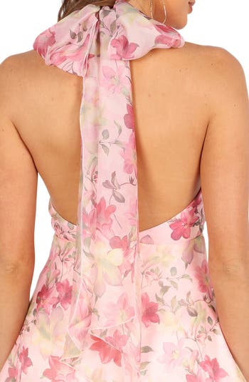 Gardenia Floral Halter Minidress