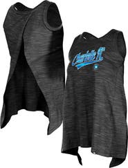 5TH AND OCEAN BY NEW ERA Women's 5th & Ocean by New Era Black Charlotte FC Athletic Cross Back Tank Top