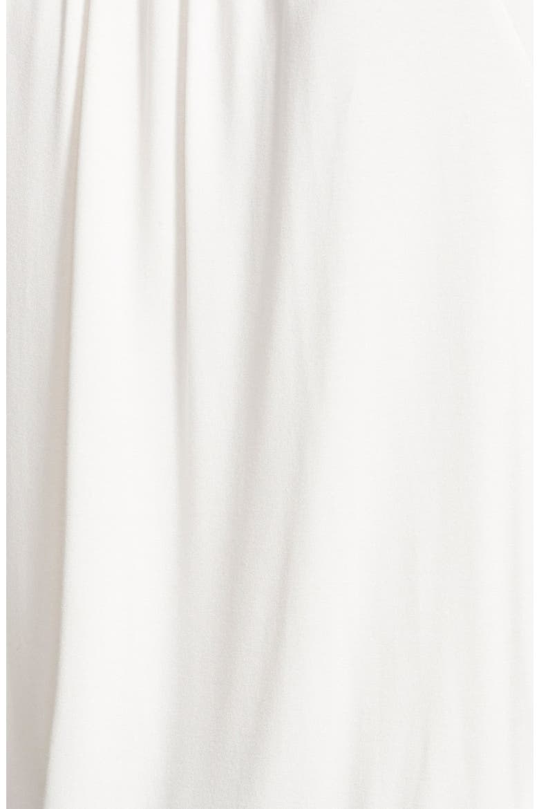 Drawstring Neck Jersey Peasant Top, Alternate, color, NEW IVORY