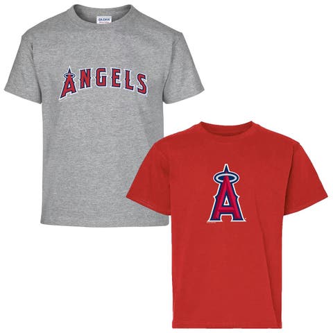 Youth Soft as a Grape  Red/Gray Los Angeles Angels Two-Pack T-Shirt Set