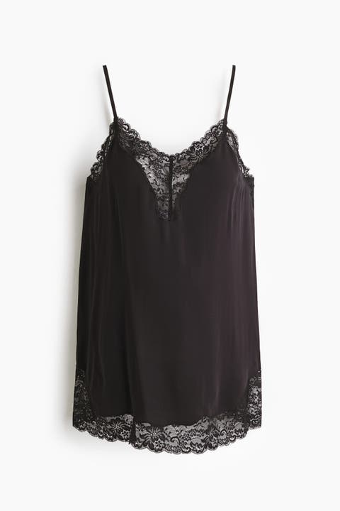 Mama Lace-trimmed Strappy Top