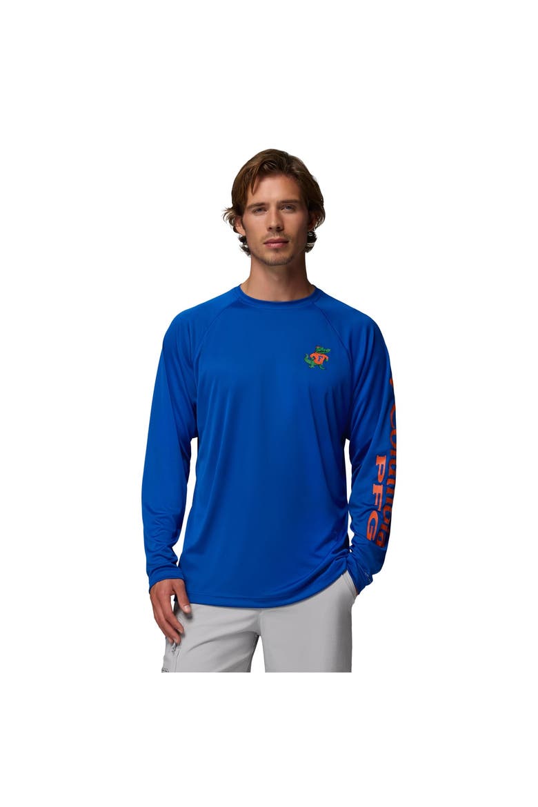 Men's Columbia Royal Florida Gators Terminal Tackle Omni-Shade Raglan Long Sleeve T-Shirt, Main, color, Royal