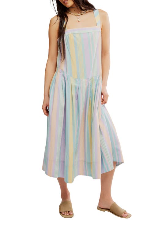 Primavera Stripe Cotton Midi Dress