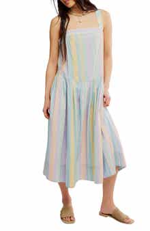 Free People Primavera Stripe Cotton Midi Dress