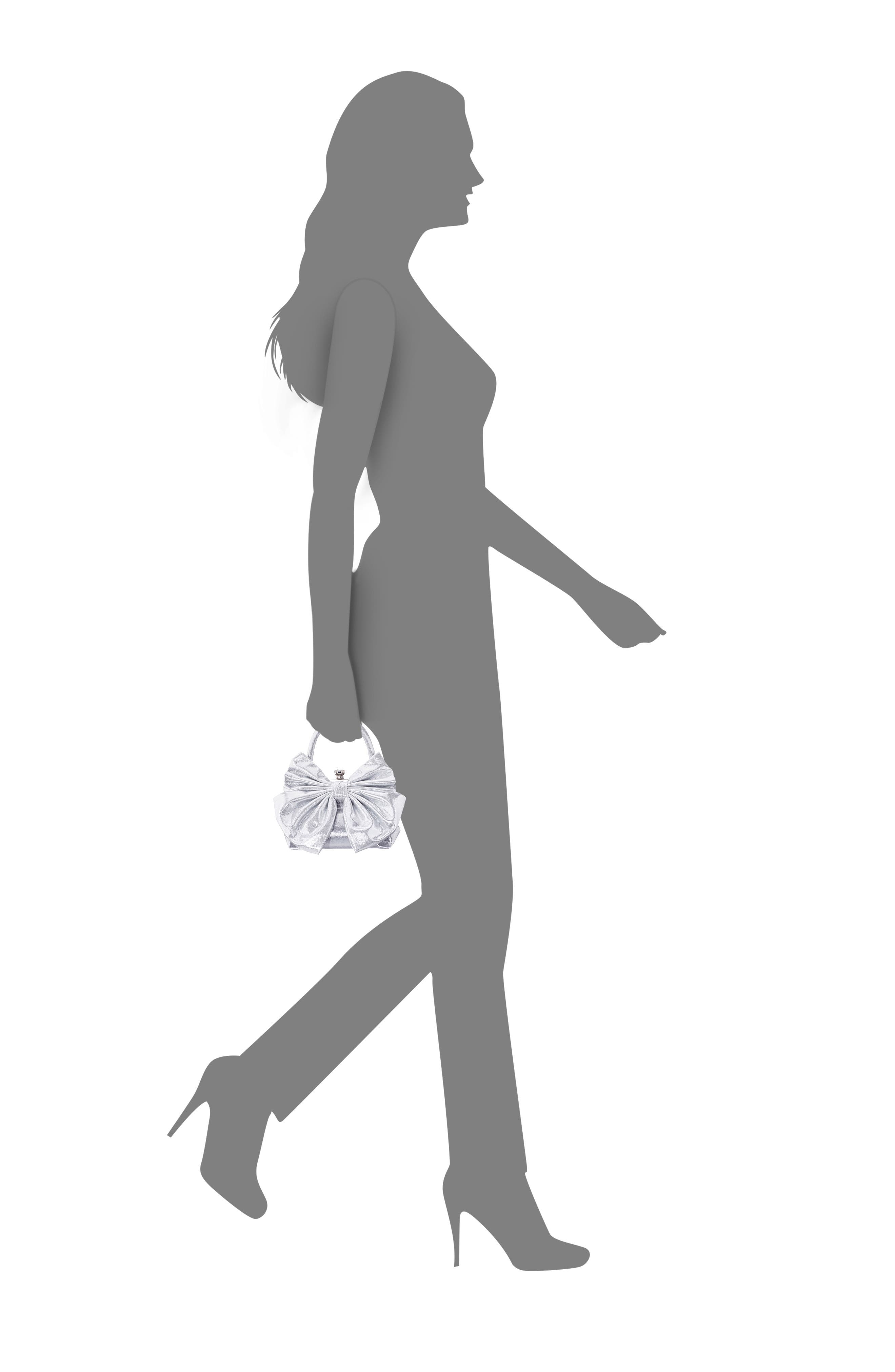 Nina Sienna Top Handle Bag, Alternate, color, Silver