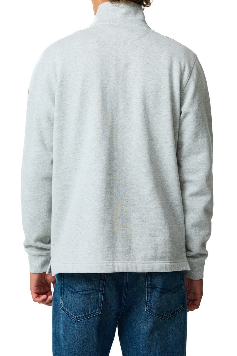 Jubilee Embroidered Logo Cotton French Terry Quarter Zip Pullover, Alternate, color, ASH