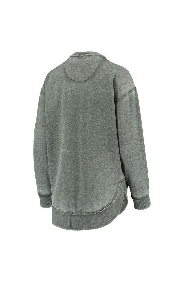 PRESSBOX Women's Pressbox Green Michigan State Spartans Vintage Wash Pullover Sweatshirt, Alternate, color, Green