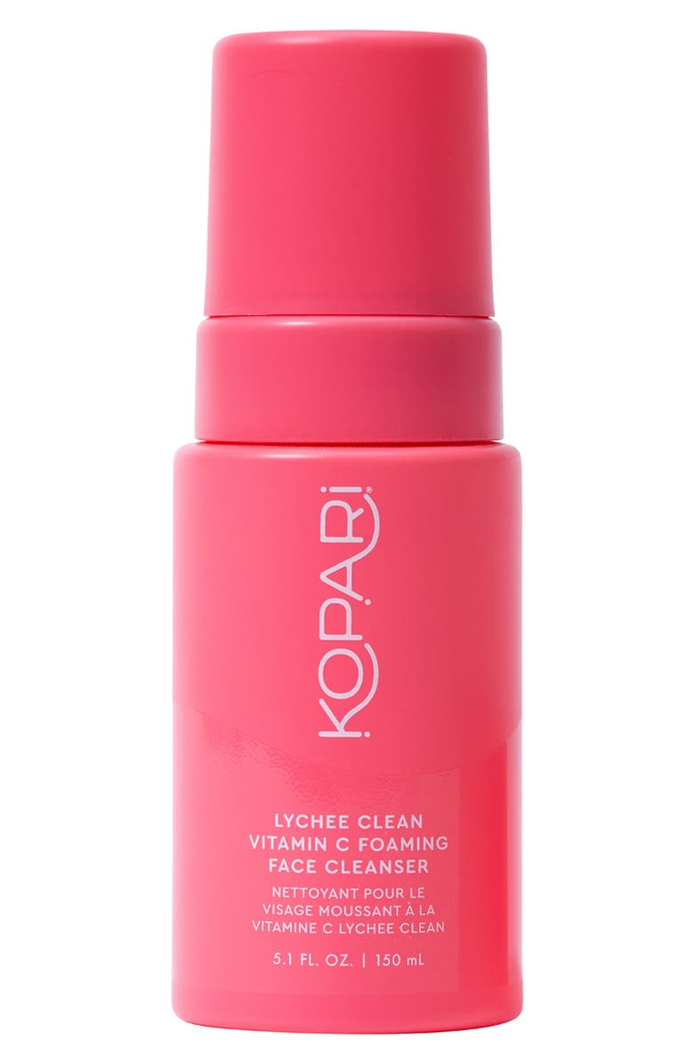 Kopari Lychee Clean Vitamin C Foaming Face Cleanser, Main, color,