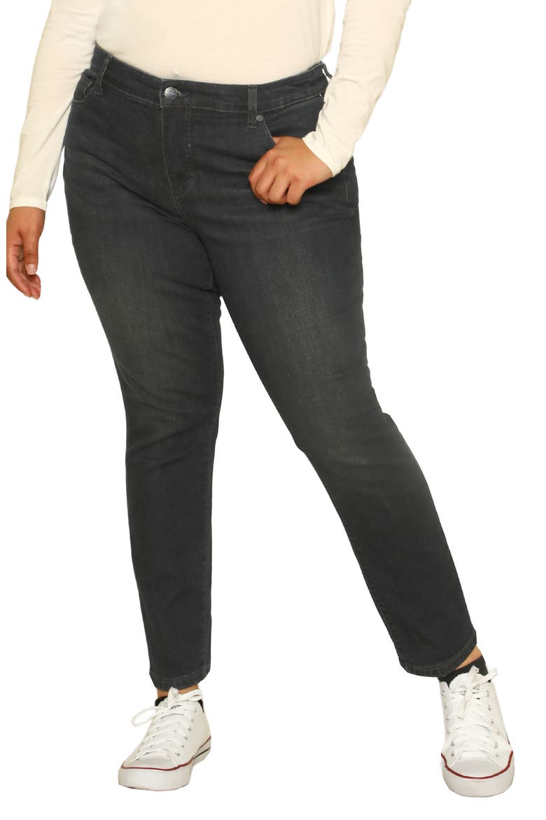 High Waist Ankle Straight Leg Jeans, Main, color, CLOVER