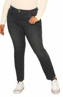 High Waist Ankle Straight Leg Jeans