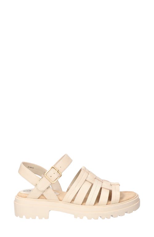 Bella Vita Loni Lug Sole Fisherman Sandal In Ivory Leather