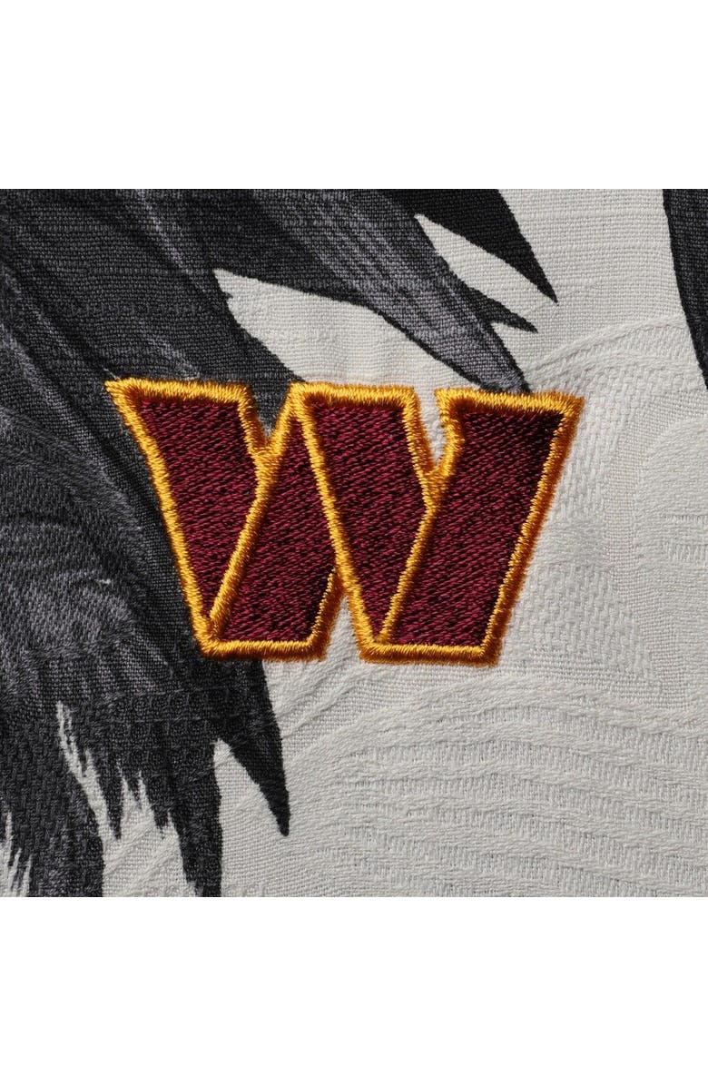 Tommy Bahama Men's Tommy Bahama Black Washington Commanders Sport Harbor Island Hibiscus Camp Button-Up Shirt, Alternate, color,