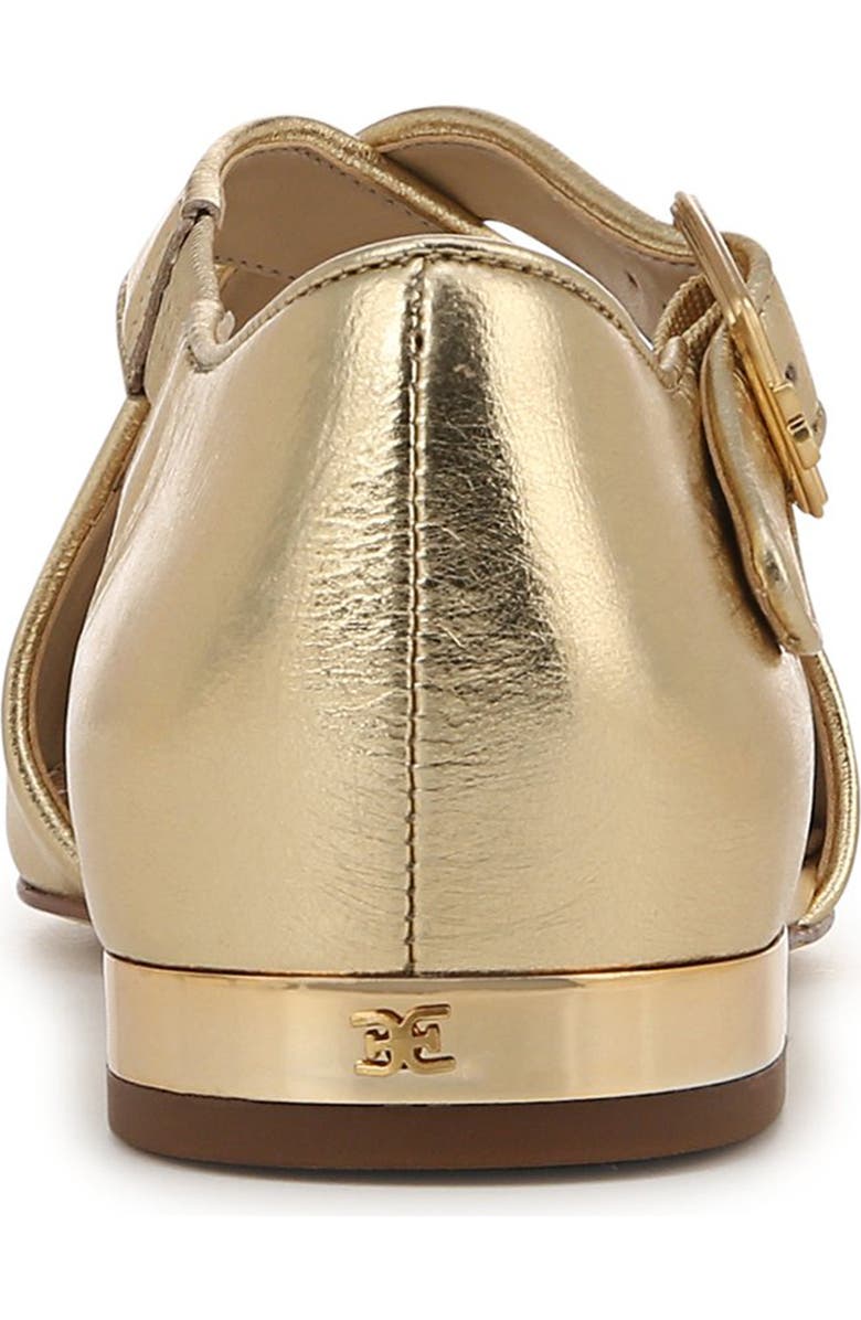Sam Edelman Roxie Cap Toe Flat, Alternate, color, Gold/ Black