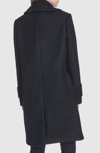Regine Pressed Bouclé Wool Blend Coat