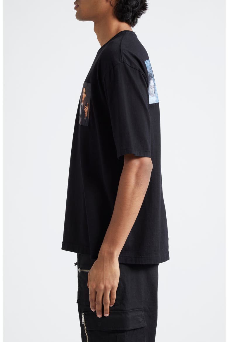 'Twin Peaks' Oversize Cotton Graphic T-Shirt, Alternate, color, BLACK
