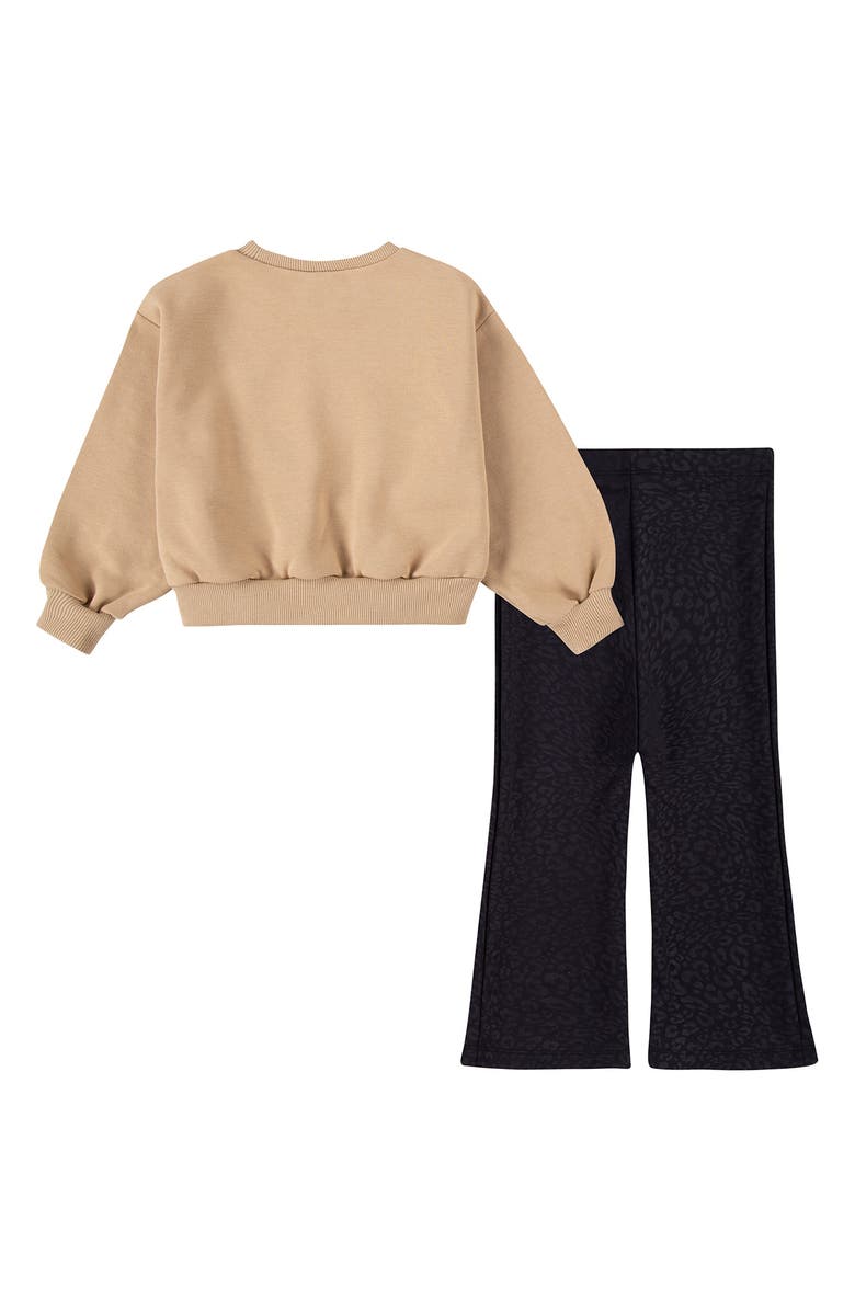 Nike Kids' Dri-FIT Swoosh Spirit Sweatshirt & Leggings Set, Alternate, color, Black