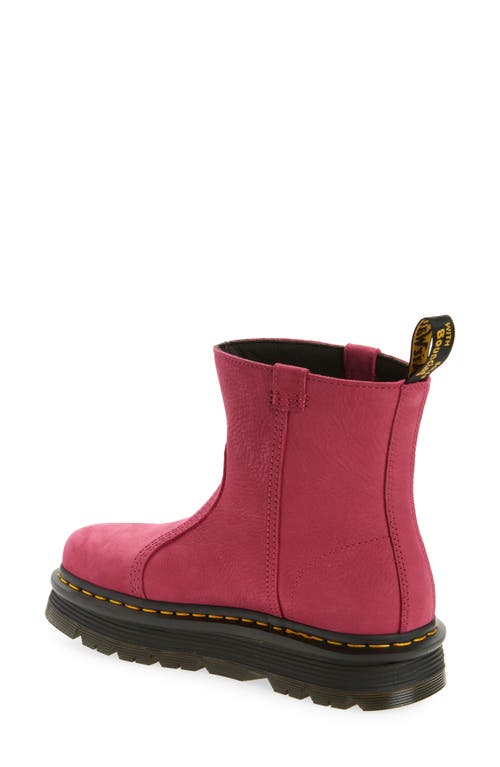 Dr. Martens Zebzag Rigger Slip On Nubuck Boots In Pink