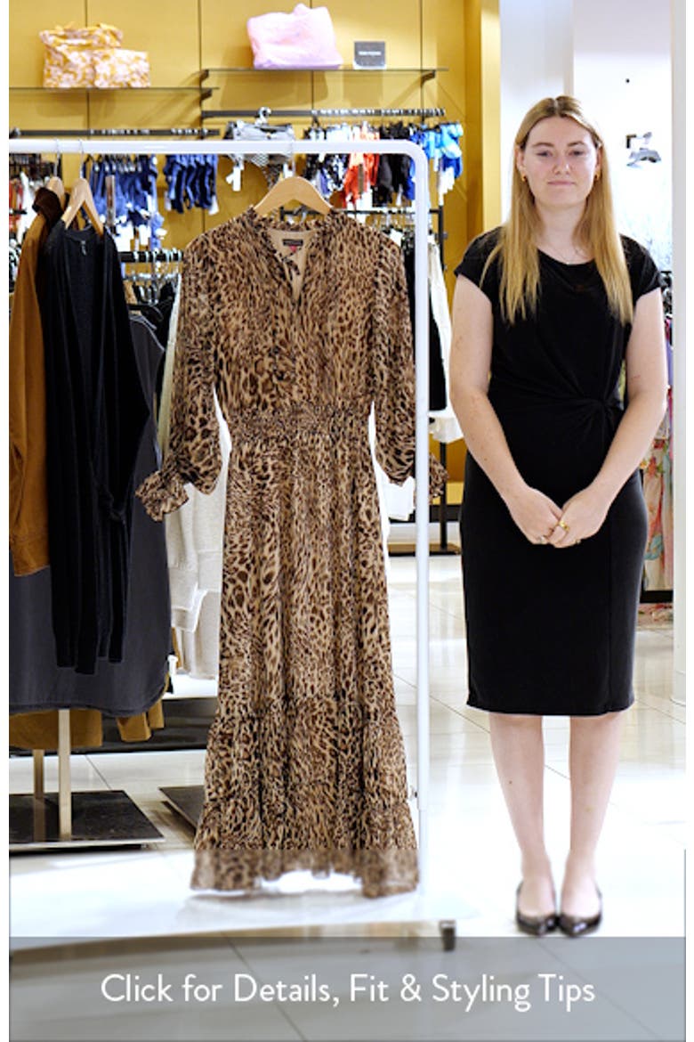 Leopard Print Long Sleeve Maxi Dress video