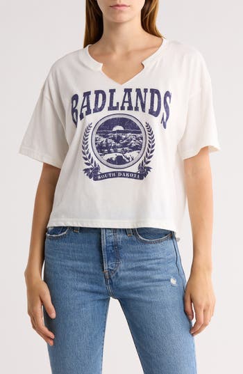Vinyl Icons Badlands Notch Graphic T-shirt In Pink
