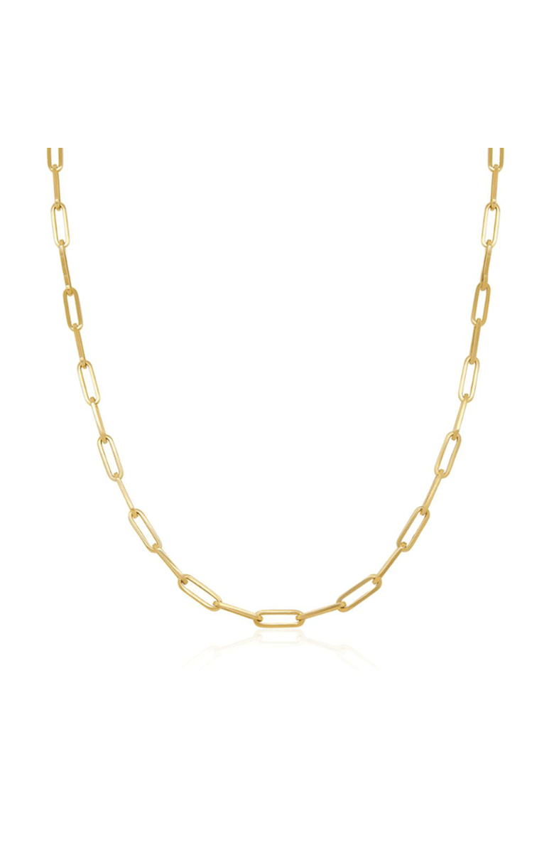 The Lovery Fine Jewelry Large Paperclip Link Chain Necklace, Main, color, Yellow Gold