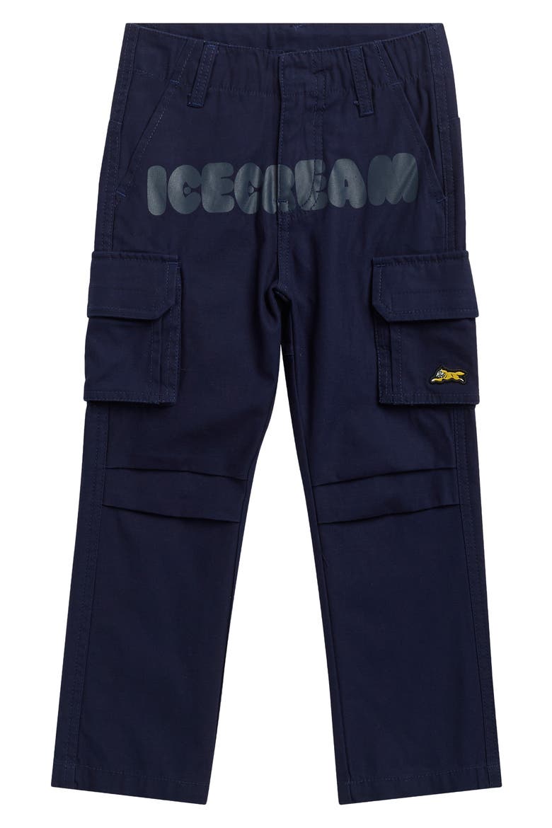 Kids' Bubble Logo Cargo Pants, Main, color, NAVY BLAZER