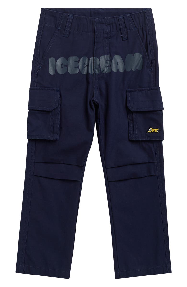 ICECREAM Kids' Bubble Logo Cargo Pants, Main, color, Navy Blazer