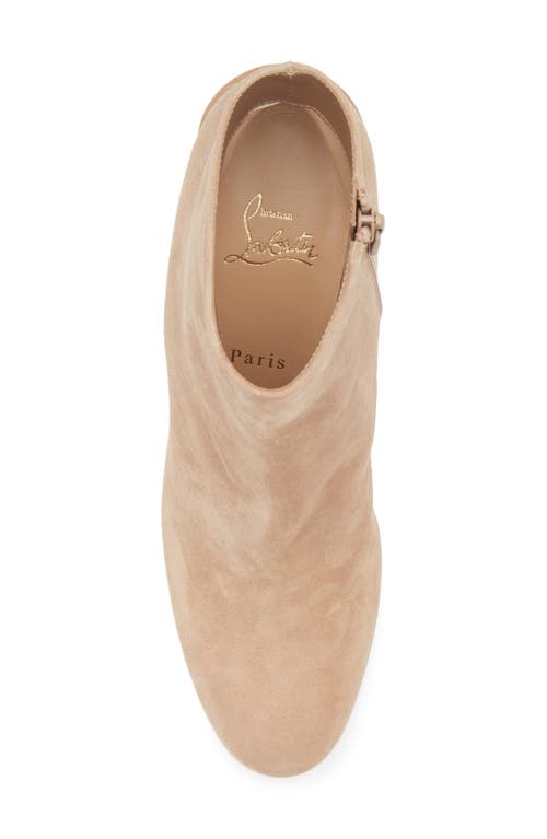 Christian Louboutin Turela Suede Red Sole Ankle Booties In Neutral