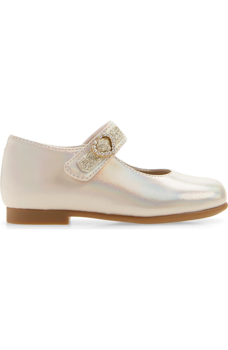 RACHEL SHOES Kids' Lil' Helene Mary Jane Flat, Alternate, color, Ivory Shimmer