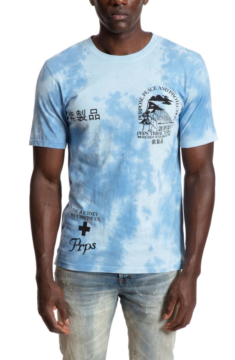 PRPS Double Blaze Tie Dye Cotton Graphic Tee, Main, color, 