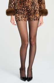 WAYF x Rose Lola Naomi Leopard Print Velveteen Shorts