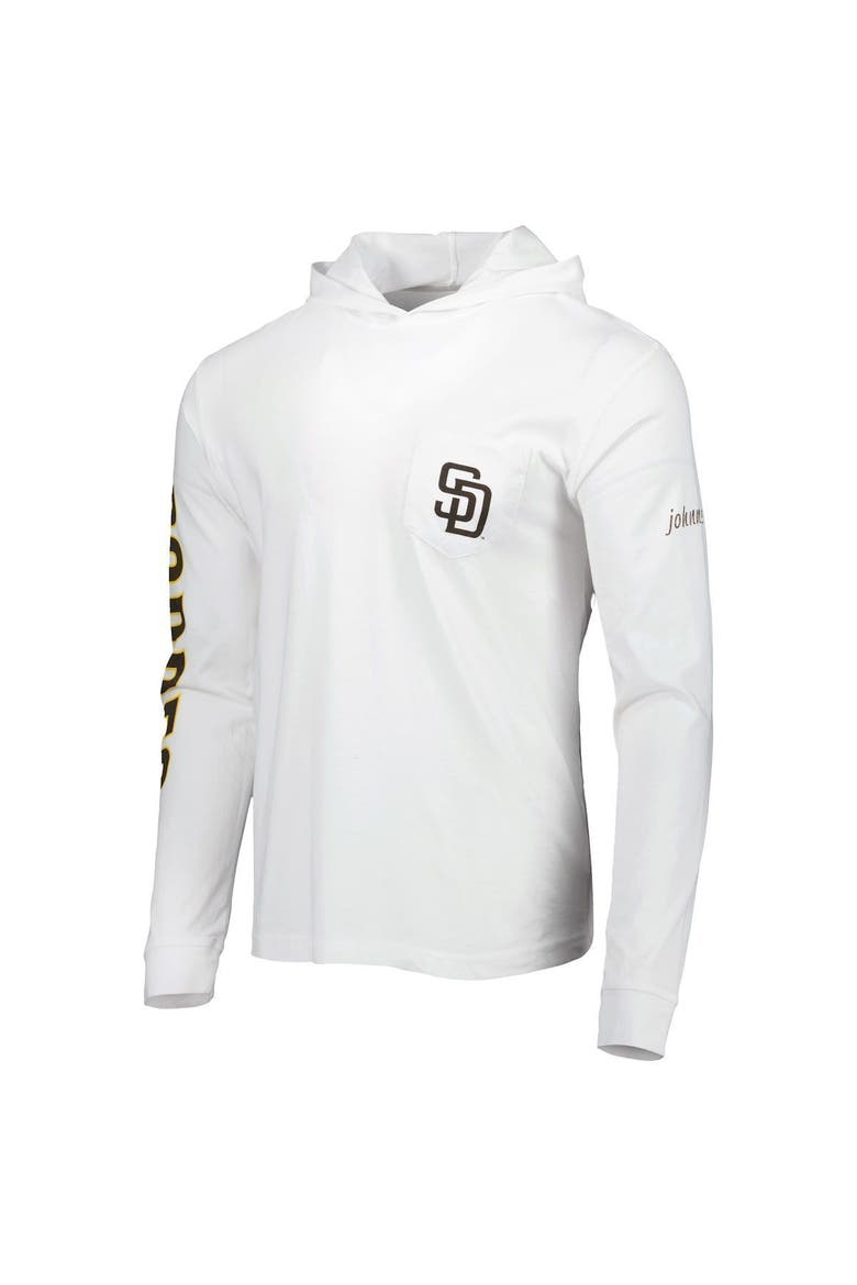 Men's johnnie-O White San Diego Padres Edison Hoodie T-Shirt, Alternate, color, White