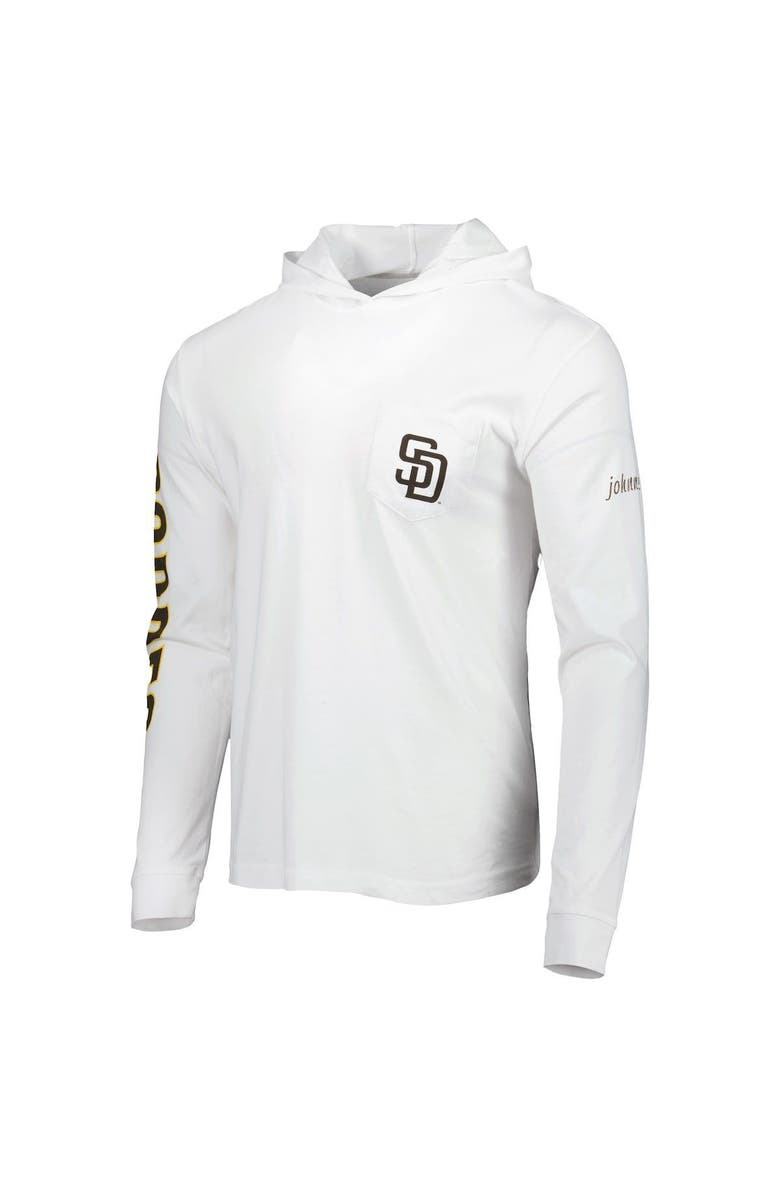 johnnie-O Men's johnnie-O White San Diego Padres Edison Hoodie T-Shirt, Alternate, color,