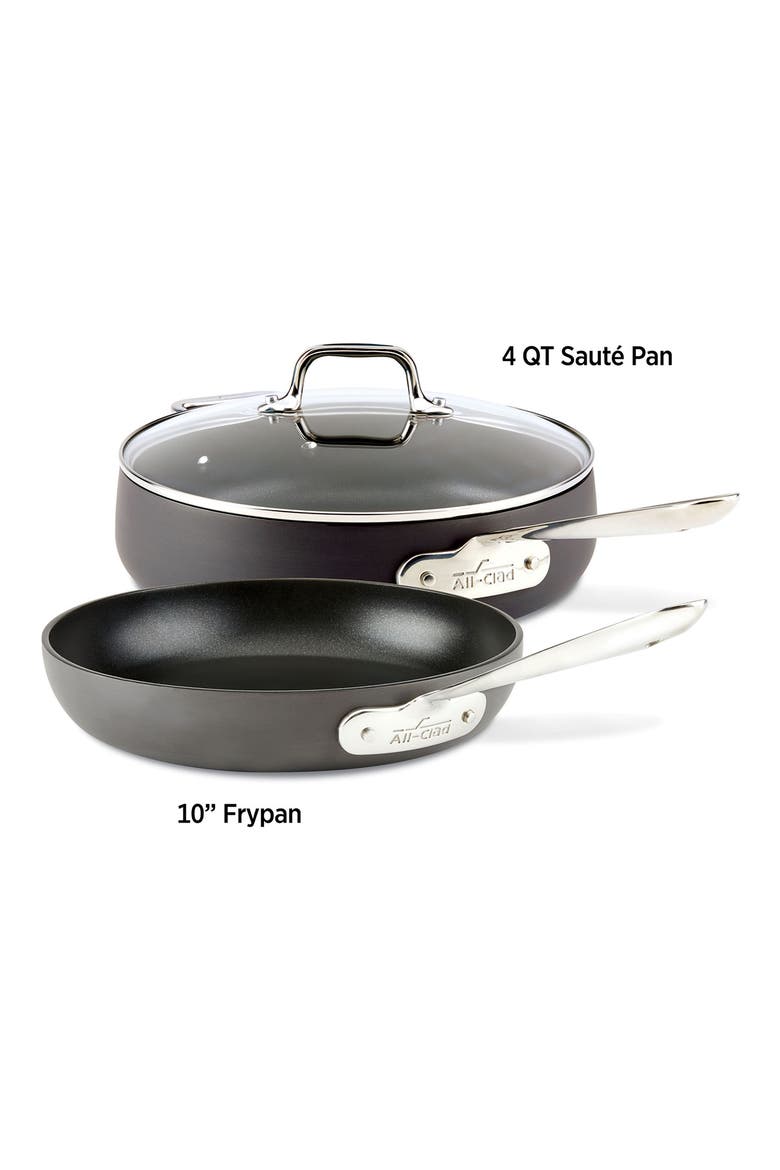 HA1 Hard Anodized 3-Piece Sauté Pan Set, Alternate, color, BLACK