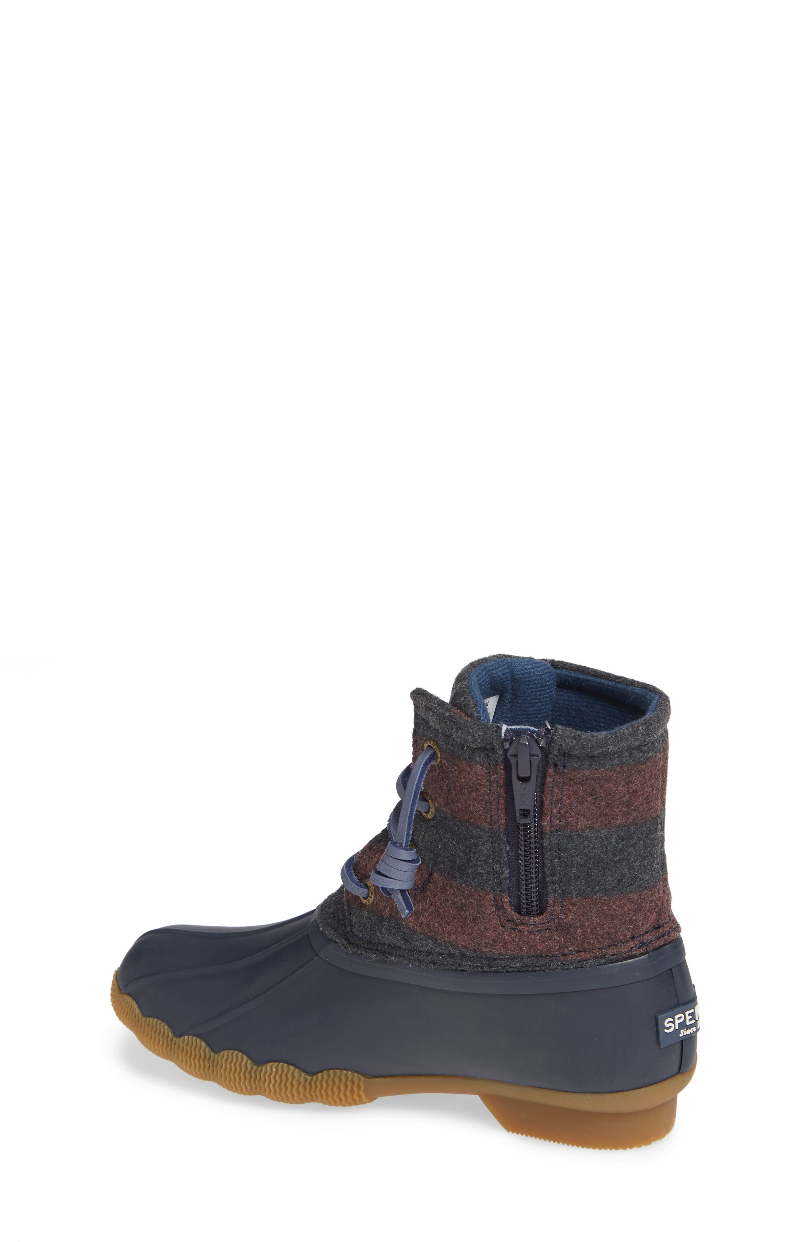 Sperry Saltwater Duck Boot, Alternate, color, NAVY/ MAROON