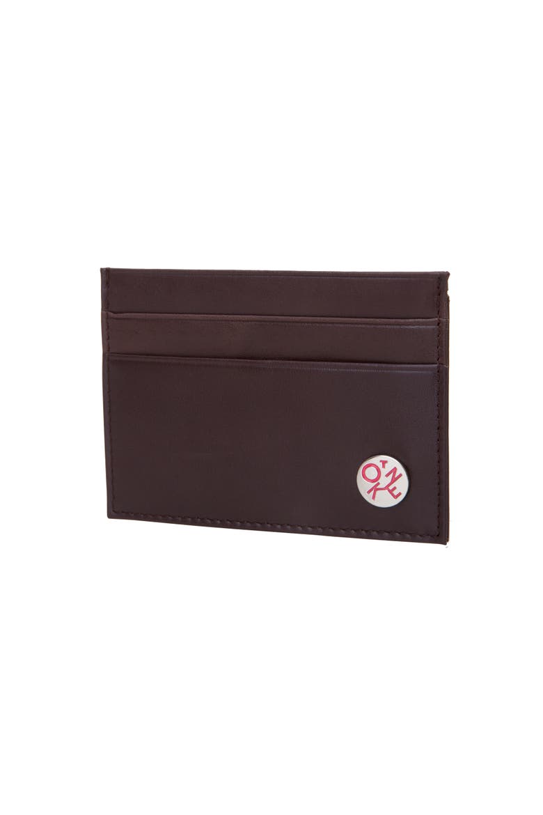 Clark Leather Card Case, Alternate, color, Dark Brown