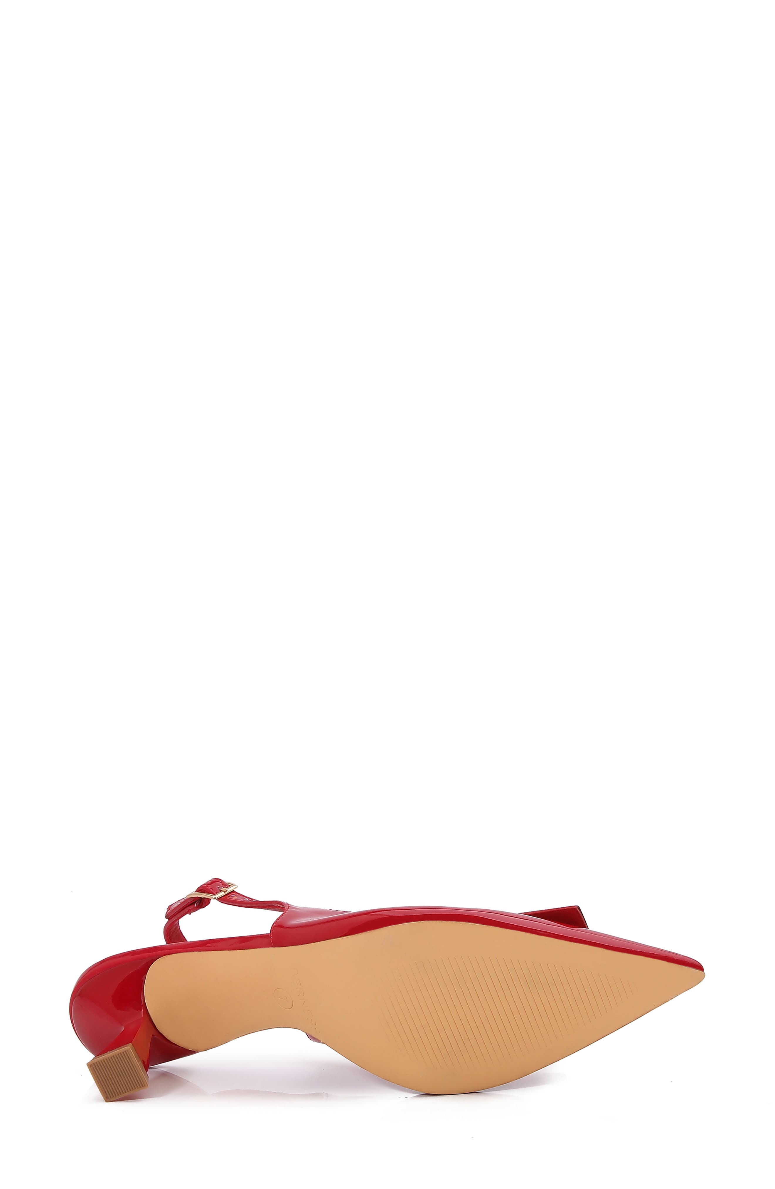 Celestine Pointed Toe Slingback Pump, Alternate, color, RED