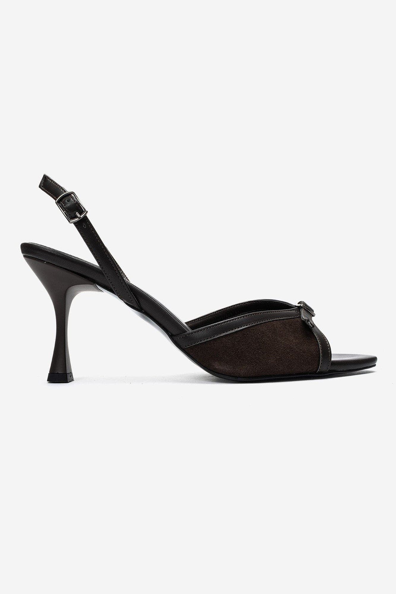 Ulea Stiletto Strap Sandal, Alternate, color, Brown Suede