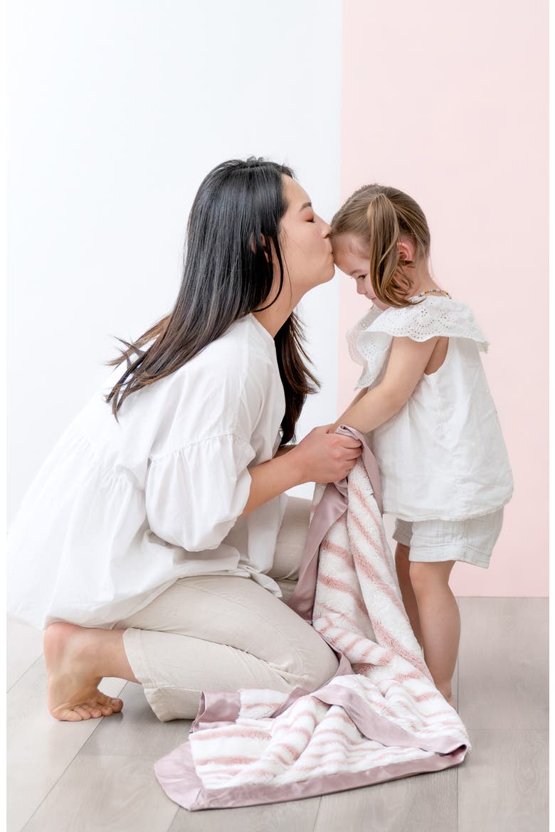 Luxe Strand Faux Fur Blanket, Alternate, color, DUSTY PINK