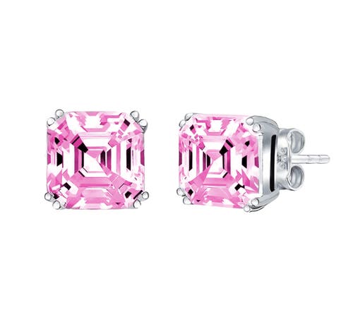 Donatello Gian Sterling Silver Pink Ascher Studs In Pink