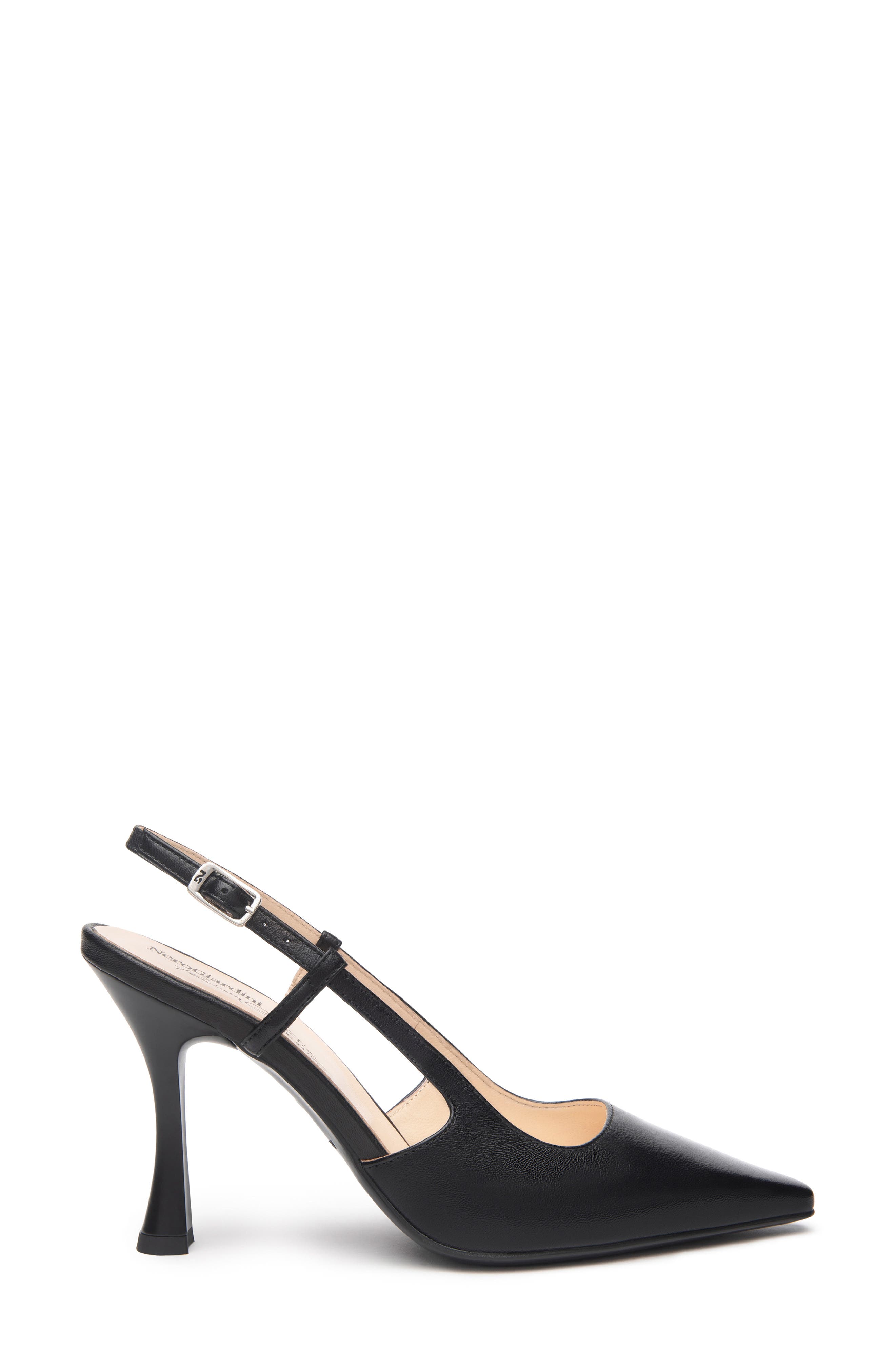 NeroGiardini Pointed Toe Slingback Pump, Alternate, color, Black