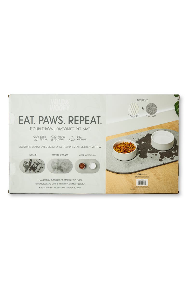 Core Home Double Bowl Diatomite Pet Mat, Alternate, color, 