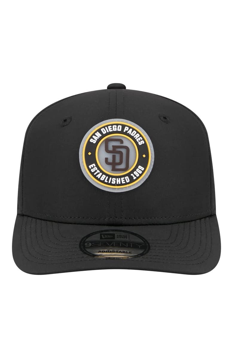 New Era Men's New Era  Black San Diego Padres Circle 9SEVENTY Adjustable Hat, Alternate, color, Black
