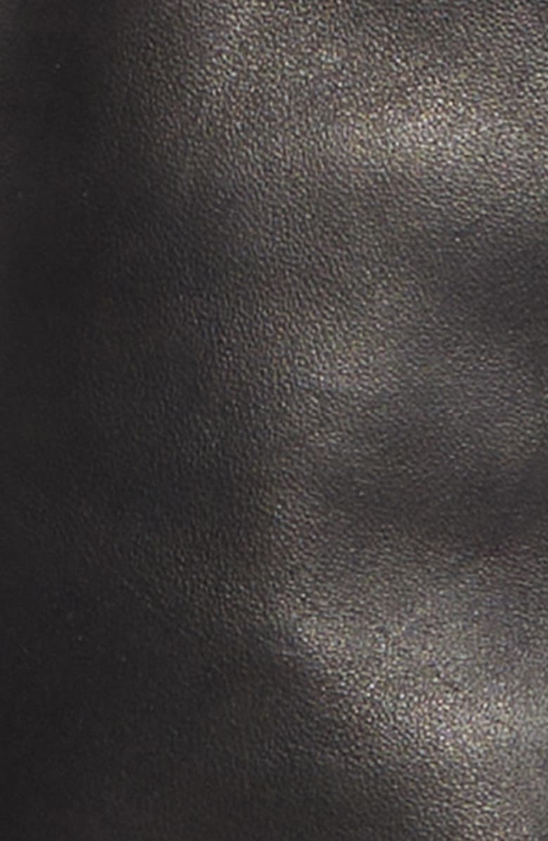 Rick Owens Concordians Headon Leather Jeans, Alternate, color, Black