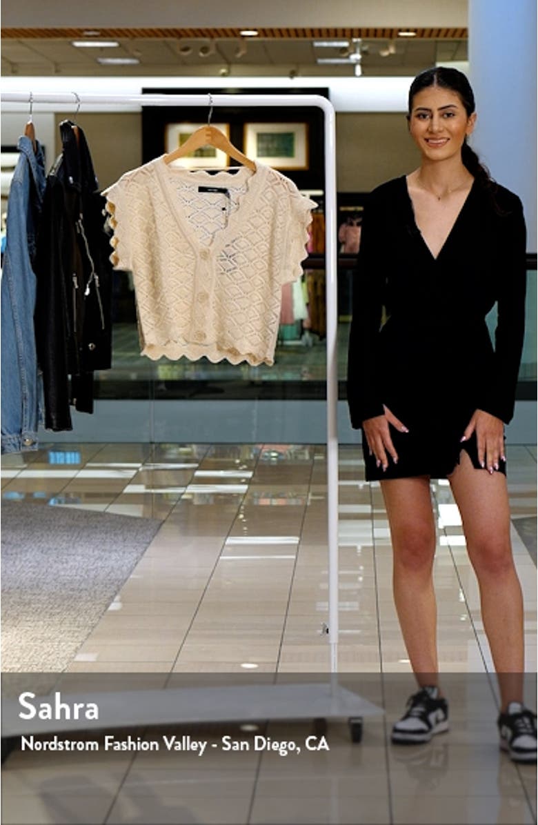 Celia Pointelle Crop Cardigan, sales video thumbnail