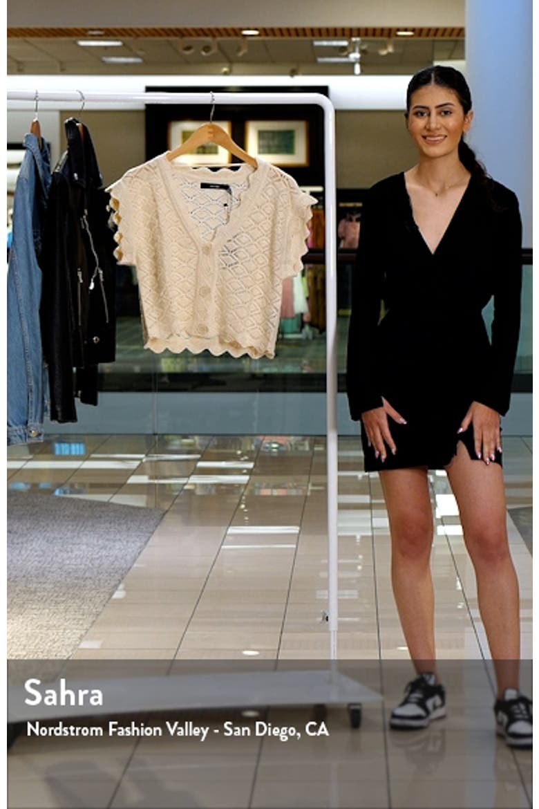Celia Pointelle Crop Cardigan video