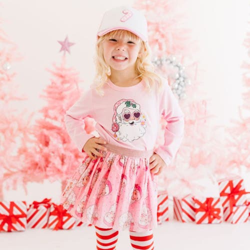 Sweet Wink Candy Cane Patch Christmas Trucker Hat In Pink/white