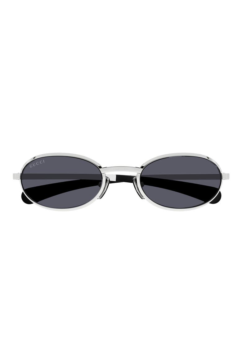 53mm Oval Sunglasses, Main, color, SILVER