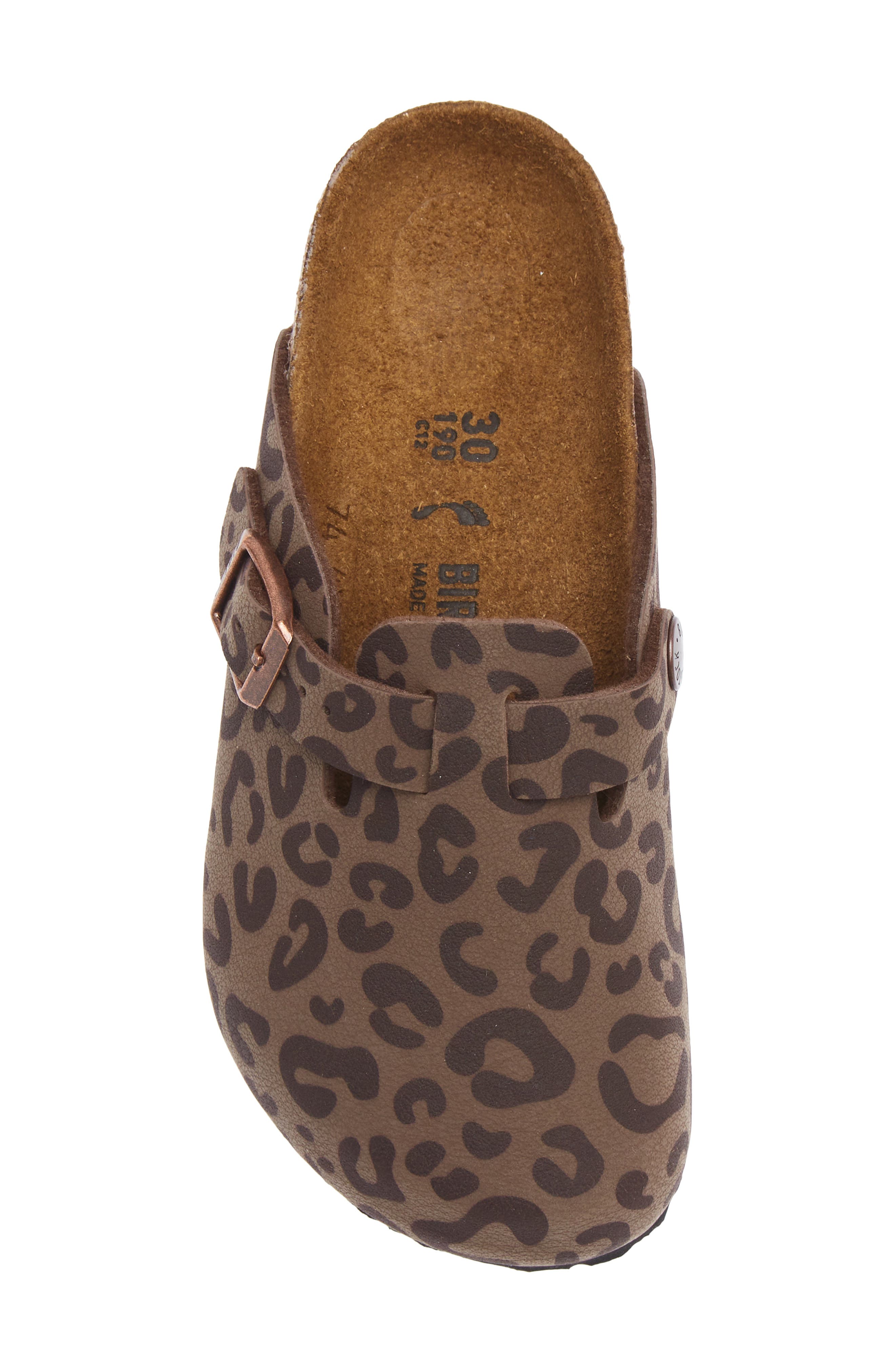 Kids' Boston Leopard Print Clog, Alternate, color, MOCHA LEOPARD
